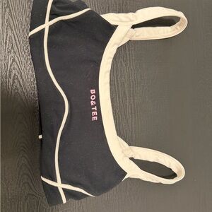 BO&TEE Black and Cream Sports Bra